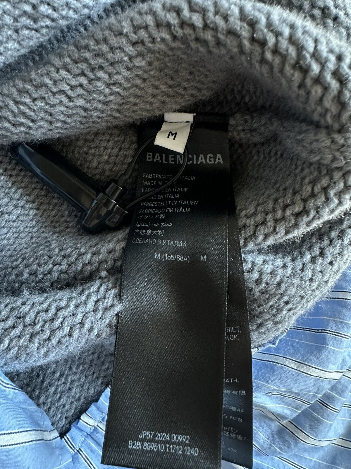 Balenciaga BALENCIAGA LAYERED WOOL SWEATER SHIRT – SIZE M - OVERSIZED Size US M / EU 48-50 / 2 - 11 Thumbnail