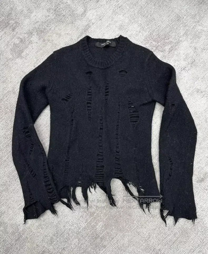 Junya Watanabe Junya Watanabe Destroyed Wool Sweater Size S / US 4 / IT 40 - 1 Thumbnail