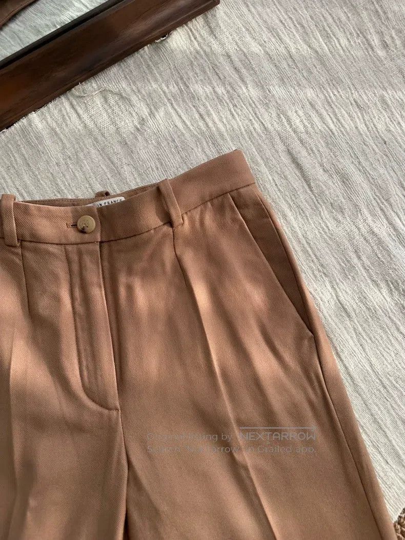 Hermes Hermes size M Solid Color Cashmere Straight Casual Pants, K Size 26" / US 2 / IT 38 - 5 Thumbnail
