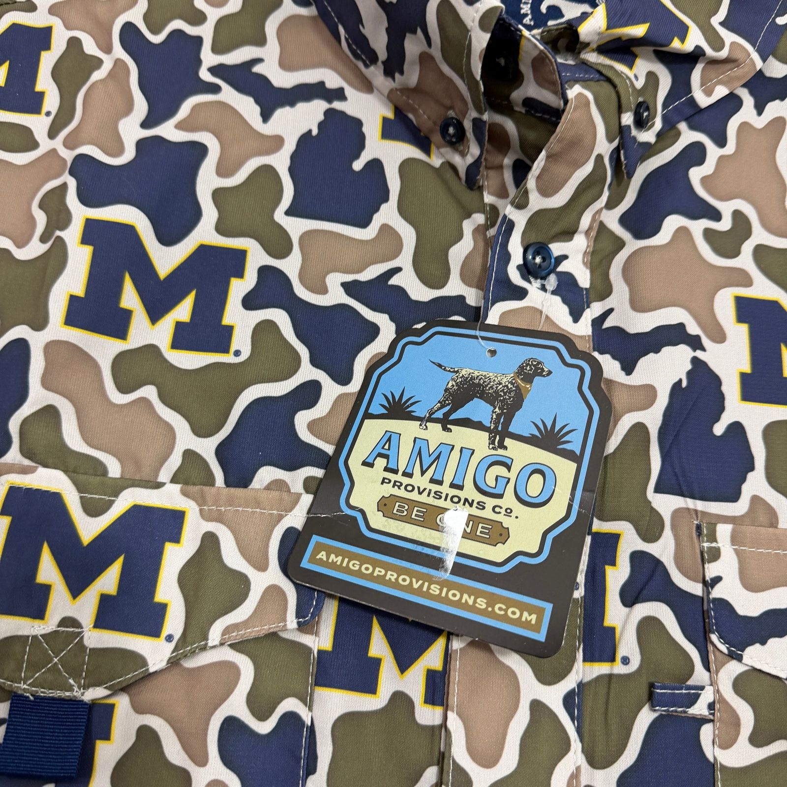 Vintage Amigo Provisions Michigan Wolverines Camo Shirt Men's XL NEW Size US XL / EU 56 / 4 - 4 Thumbnail
