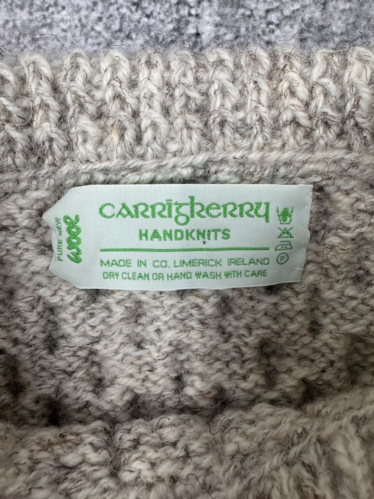 Carraig Donn Carraig Donn Handknits Women Aran Cable Knit Sweater Beige Size XS / US 0-2 / IT 36-38 - 3 Thumbnail