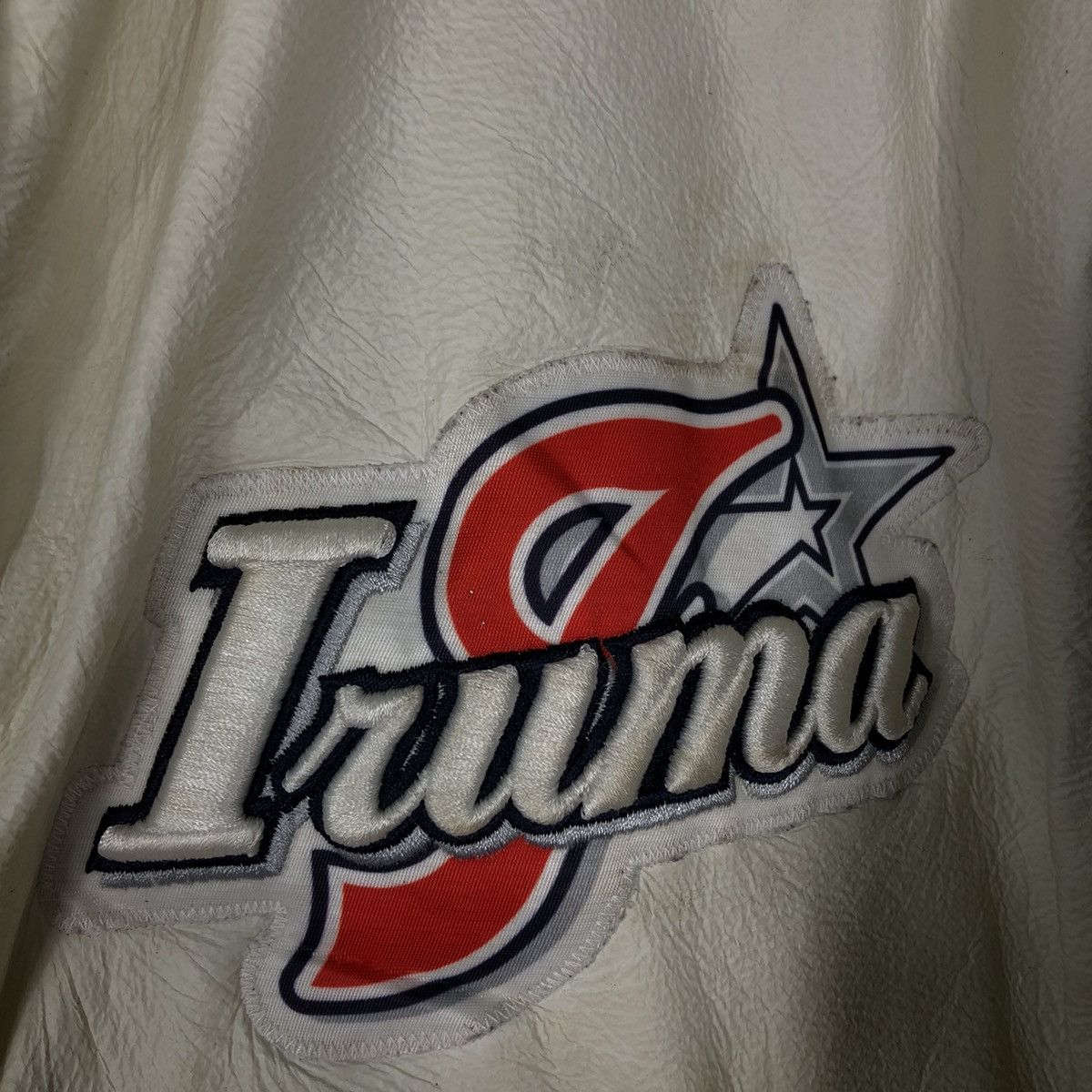Japanese Brand 🔥Vintage Leather Bomber Jacket Descente Japan Big Logo Size US M / EU 48-50 / 2 - 13 Thumbnail