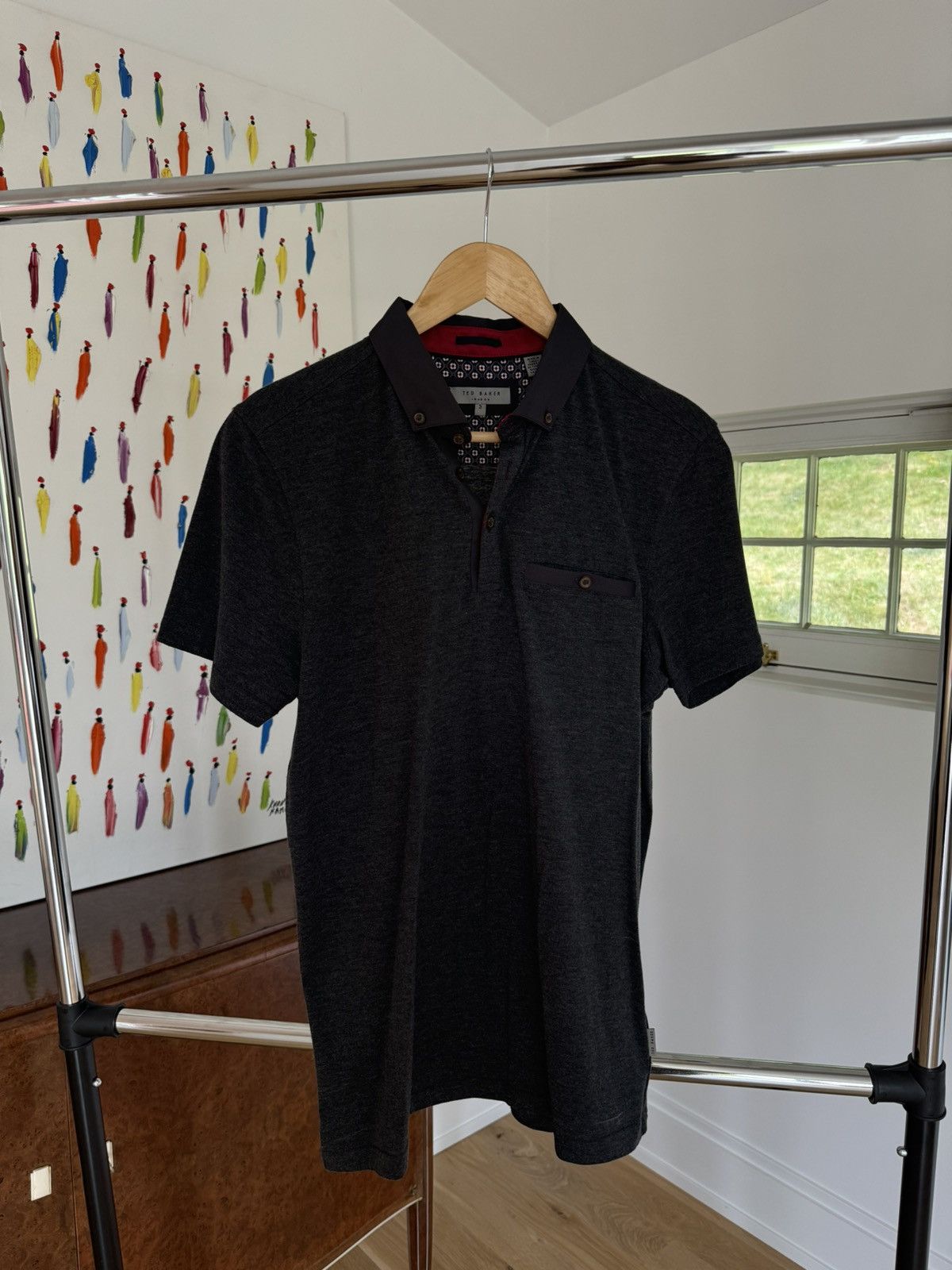 Ted Baker Ted Baker Heather Grey Polo Size US S / EU 44-46 / 1 - 1 Thumbnail