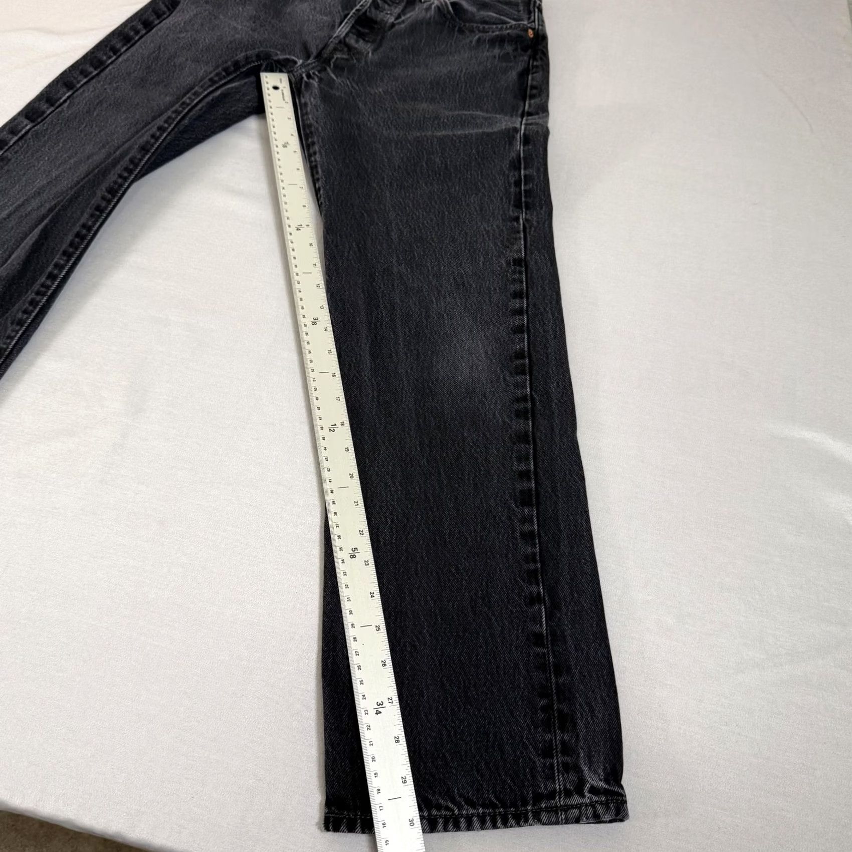 Levi's Levi's Jeans Mens 33x30 Black 501 Straight Fit Distressed Denim Pants Y2K Size US 33 - 4 Thumbnail