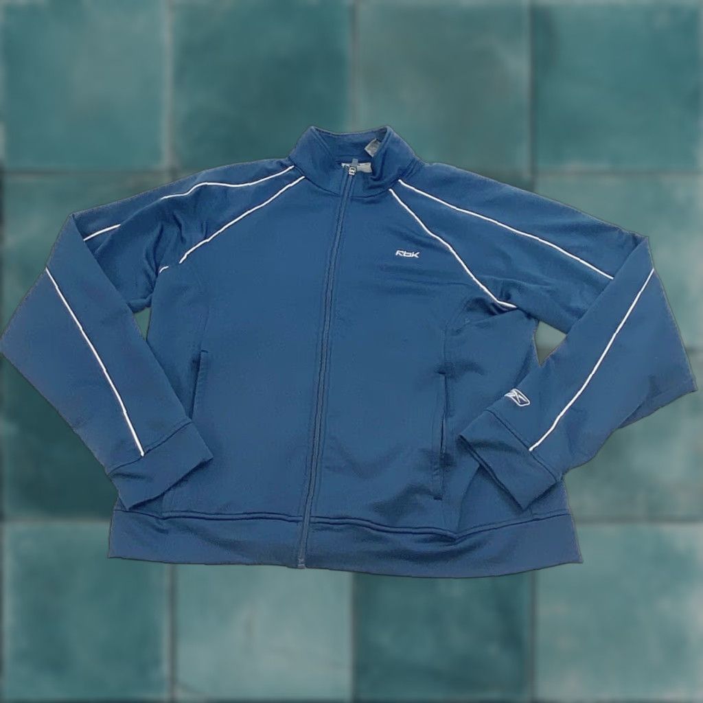 Reebok Reebok Track Jacket Women Large Blue Size L / US 10 / IT 46 - 1 Thumbnail