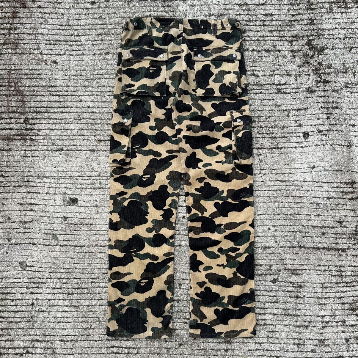 Bape (Nigo era) 1990s OG Bape 1st Camo Corduroy Cargo Pants Size US 34 / EU 50 - 3 Thumbnail