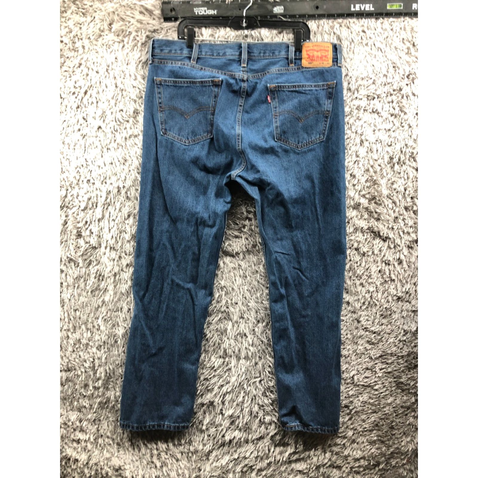 Levi's Levi's 505 Jeans Men Regular Mid Rise Dark Wash Blue Denim 40x32 Straight 5-Pocket Size US 40 / EU 56 - 5 Thumbnail