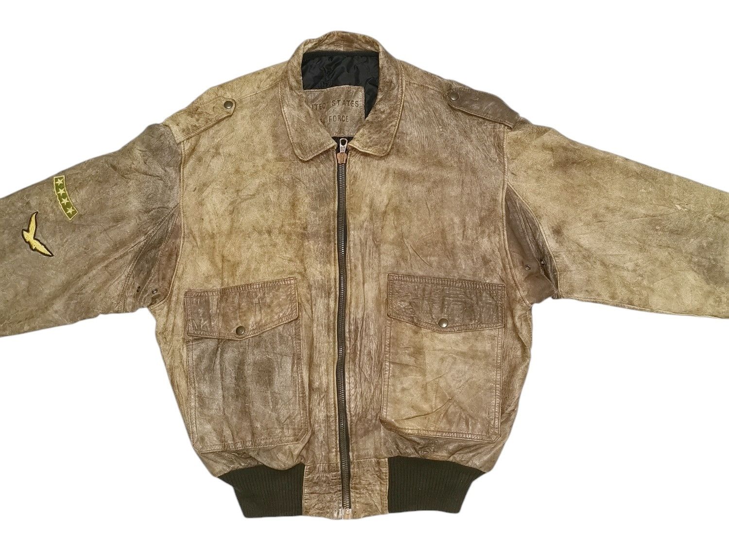 Vintage United States Air Force Leather Bomber Jacket Size US M / EU 48-50 / 2 - 3 Thumbnail