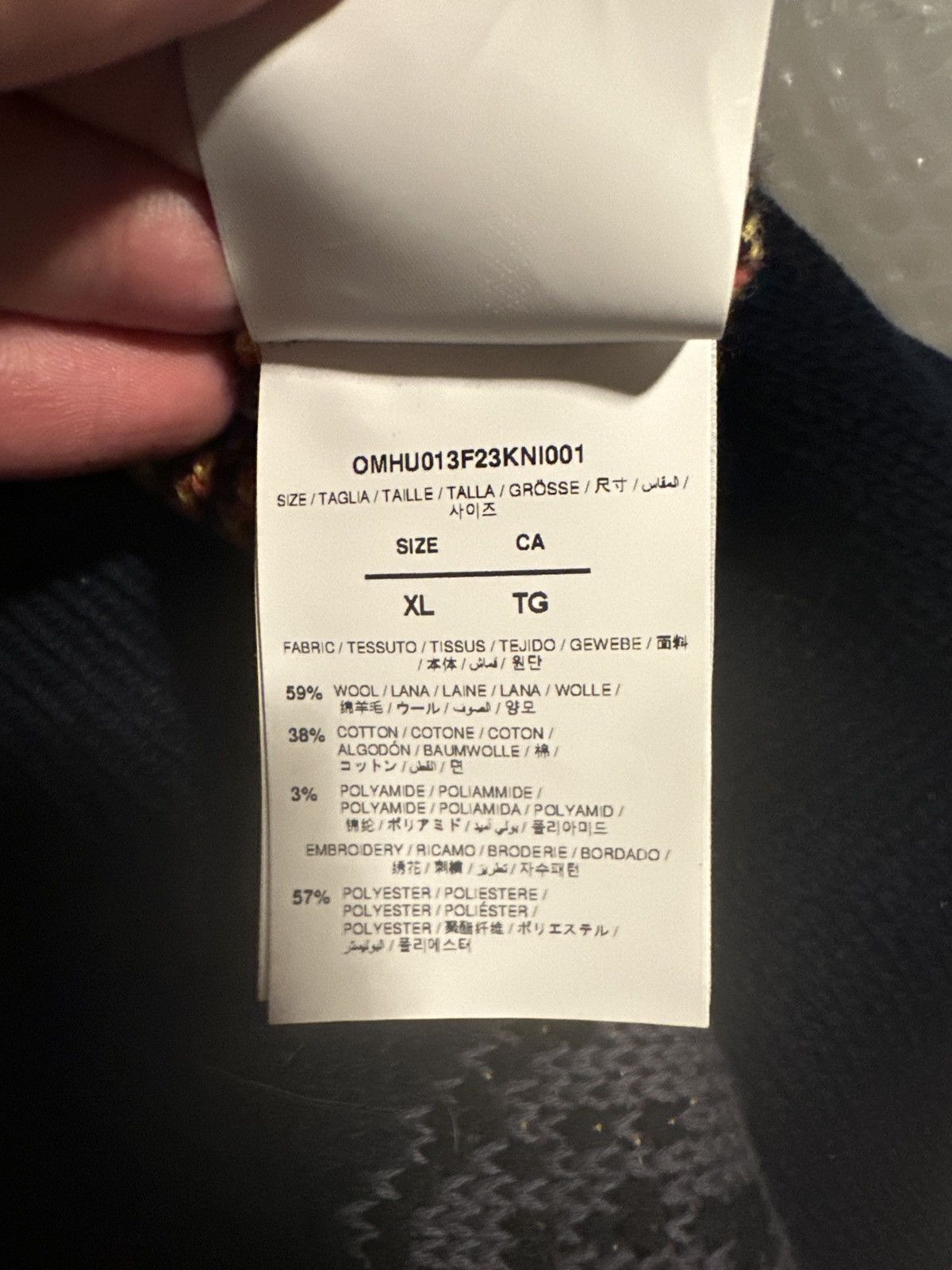 Off-White Crystal Embellished Moon Phase Kit Wool Hooded Zip Up Sweat Size US XL / EU 56 / 4 - 14 Thumbnail