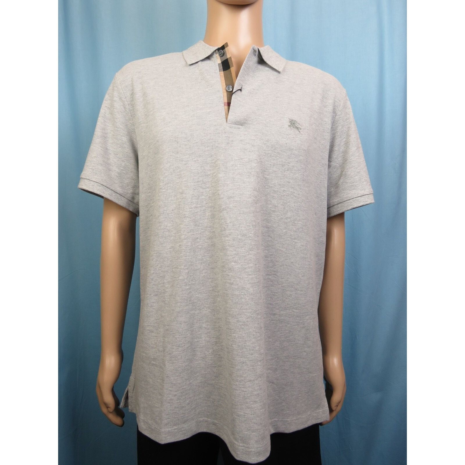 Burberry BURBERRY OXFORD GRAY COTTON CHECK LOGO SHORT SLEEVE SHIRT S Size US S / EU 44-46 / 1 - 5 Thumbnail