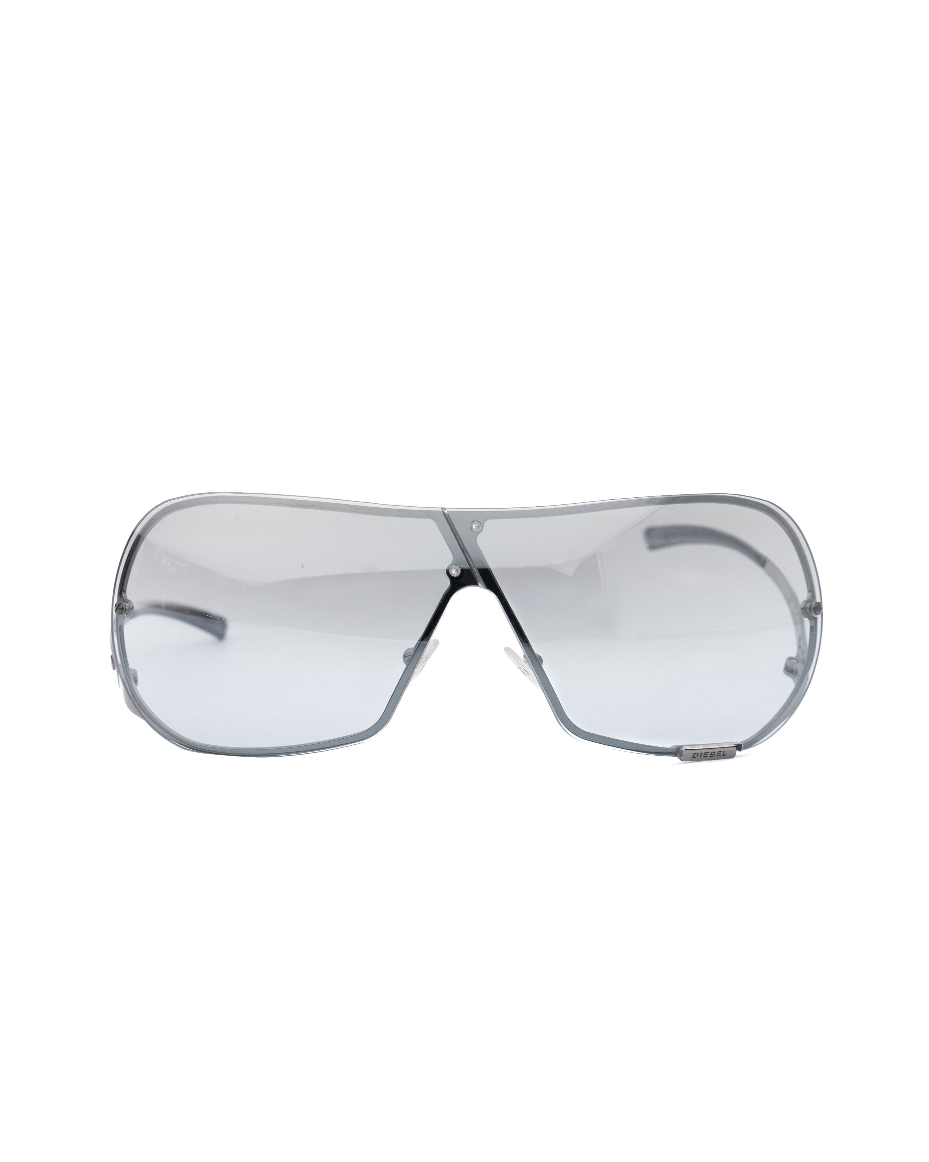Diesel Diesel '90s Oversized Transparent Gray Sunglasses Size ONE SIZE - 1 Thumbnail