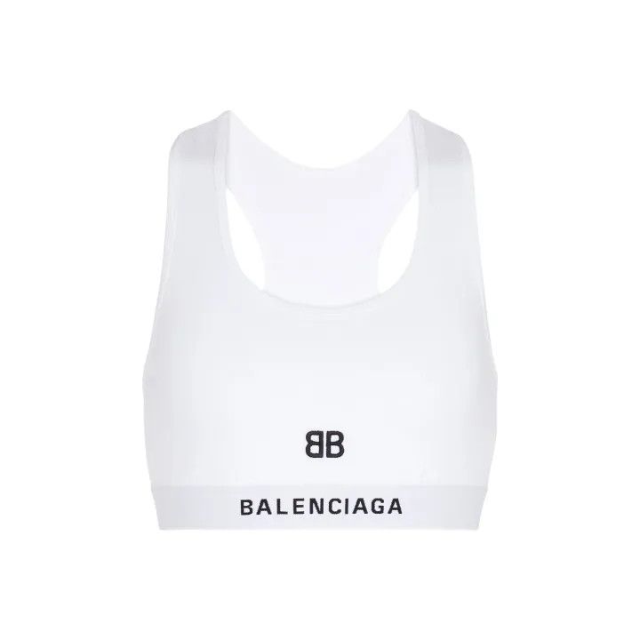 Balenciaga Balenciaga Logo Print Sports Bra for Women 0079 Size S / US 4 / IT 40 - 1 Thumbnail