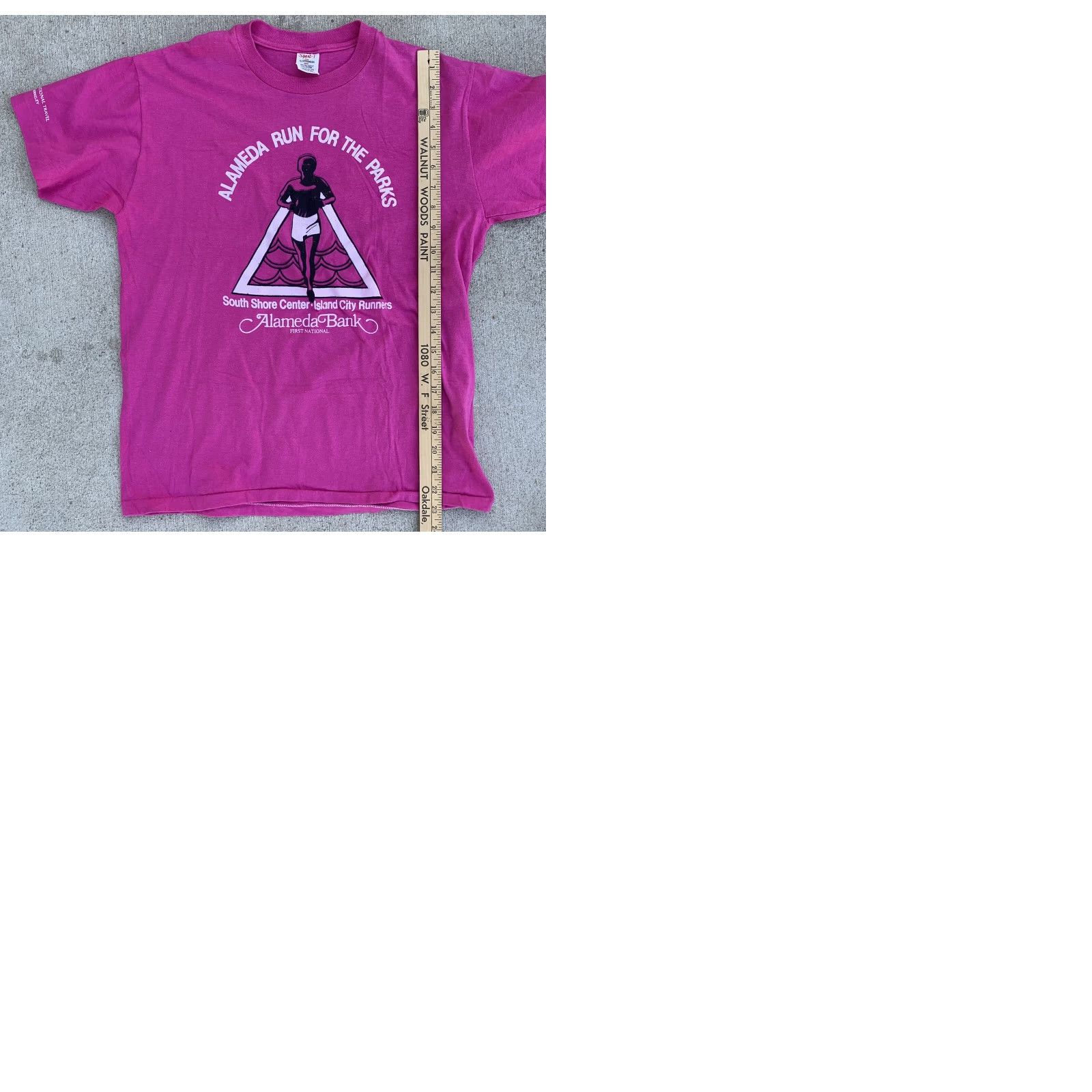 Vintage VINTAGE Alameda Run for the Parks T-Shirt Sport-T by Stedman L 80s 1980s Pink Short Sleeve Graphic Tee Unisex Large 42-44 Made in USA Size US L / EU 52-54 / 3 - 9 Thumbnail