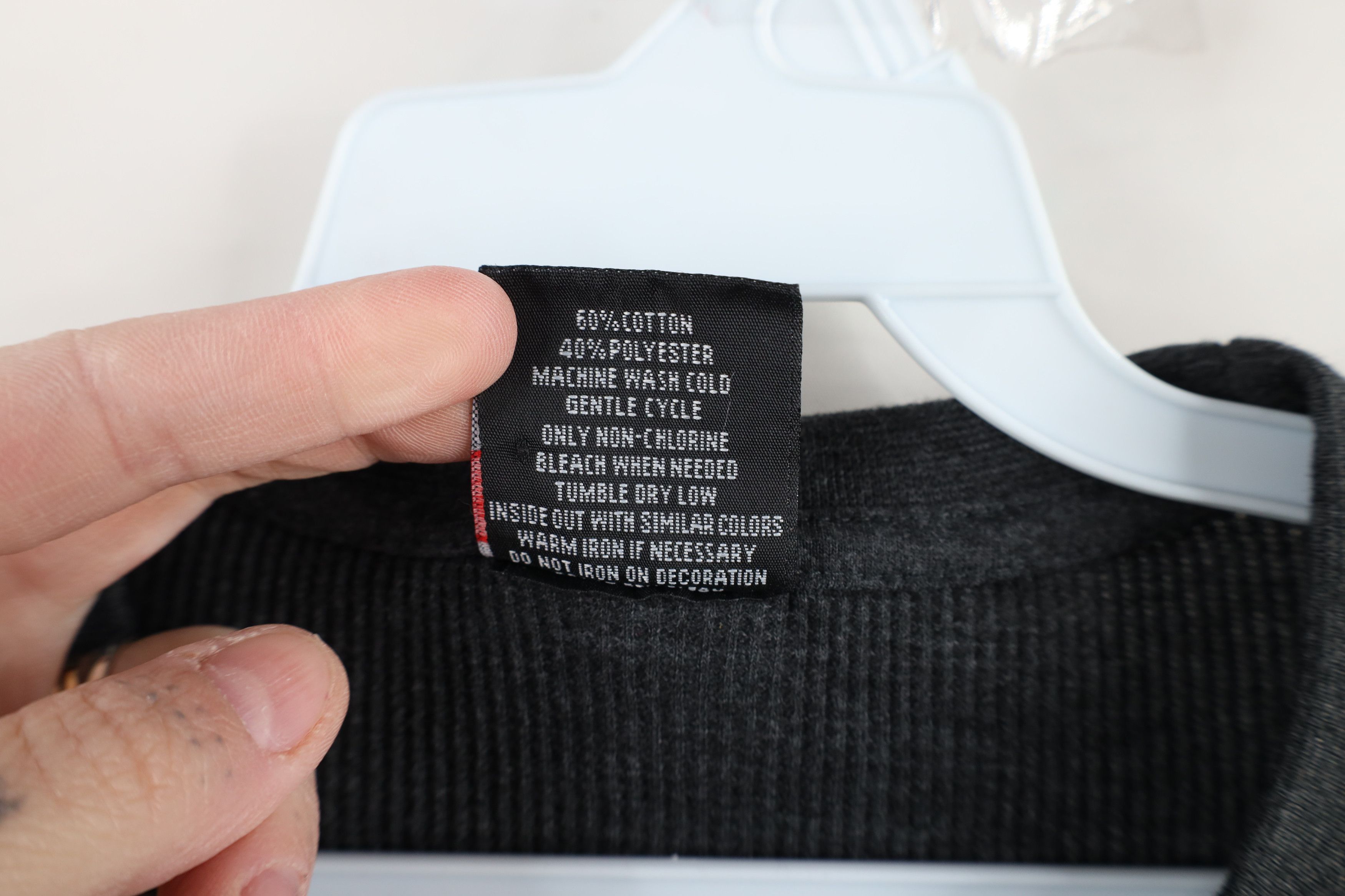 Southpole × Vintage Vintage Southpole Waffle Knit Long Sleeve T-Shirt Gray Size US L / EU 52-54 / 3 - 7 Thumbnail