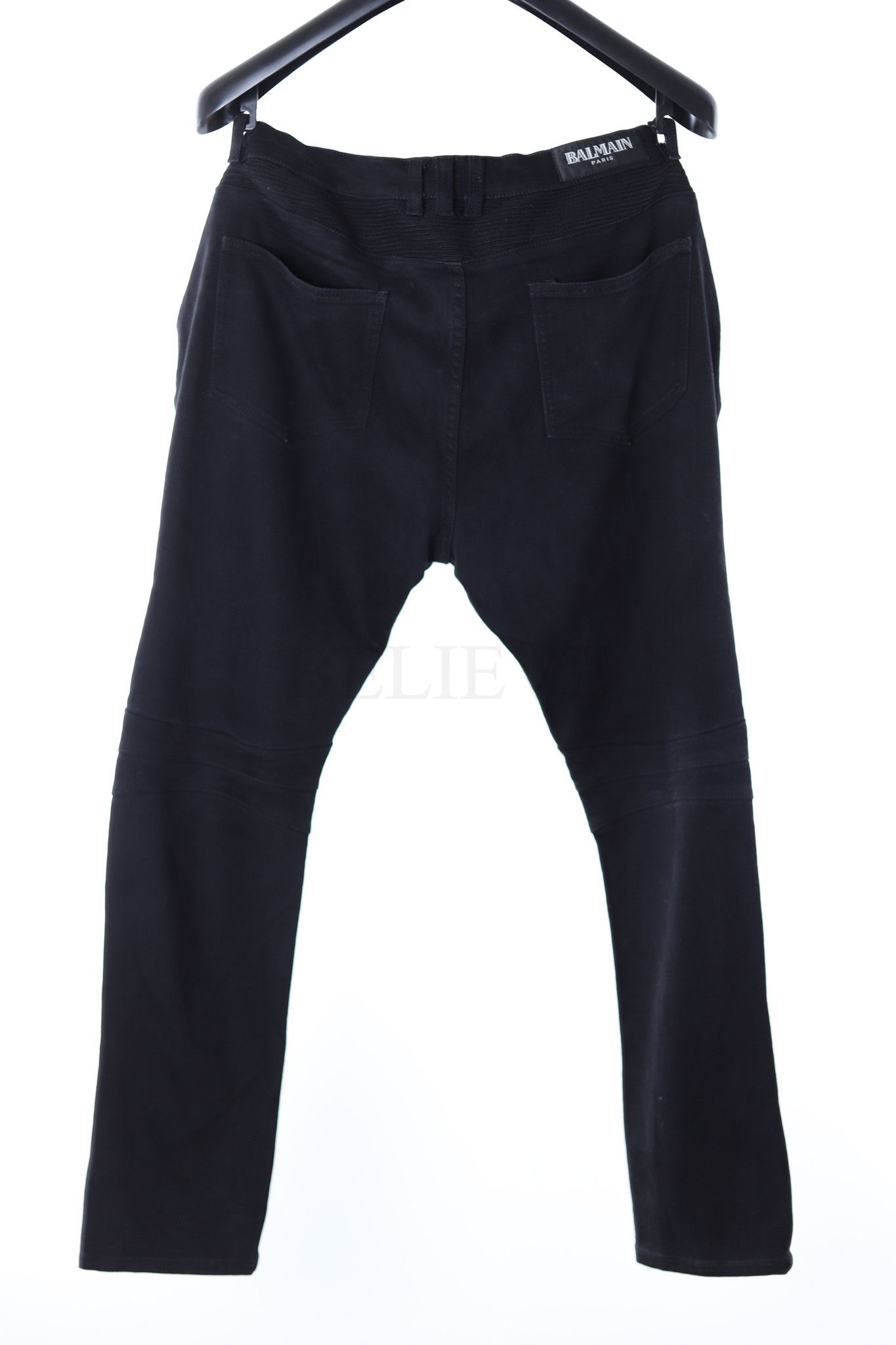 Balmain BALMAIN JEANS BIKER BLACK LOGO PANTS 137 Size US 36 / EU 52 - 6 Thumbnail