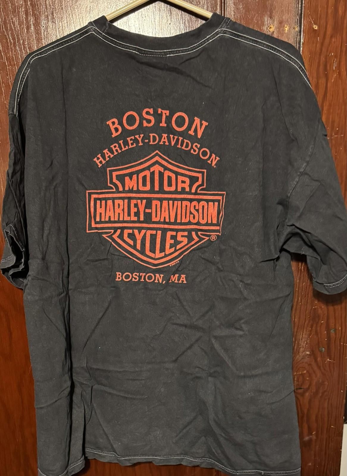 Other Harley-Davidson Fat Boy Vintage T Shirt Boston Men's Sz XL Size ONE SIZE - 2 Thumbnail