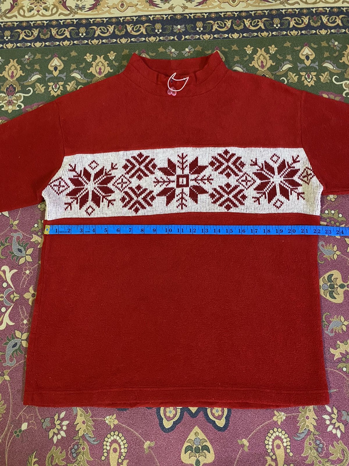 Japanese Brand Vintage Fleece Striped Knit Art Sweater Size US L / EU 52-54 / 3 - 8 Thumbnail