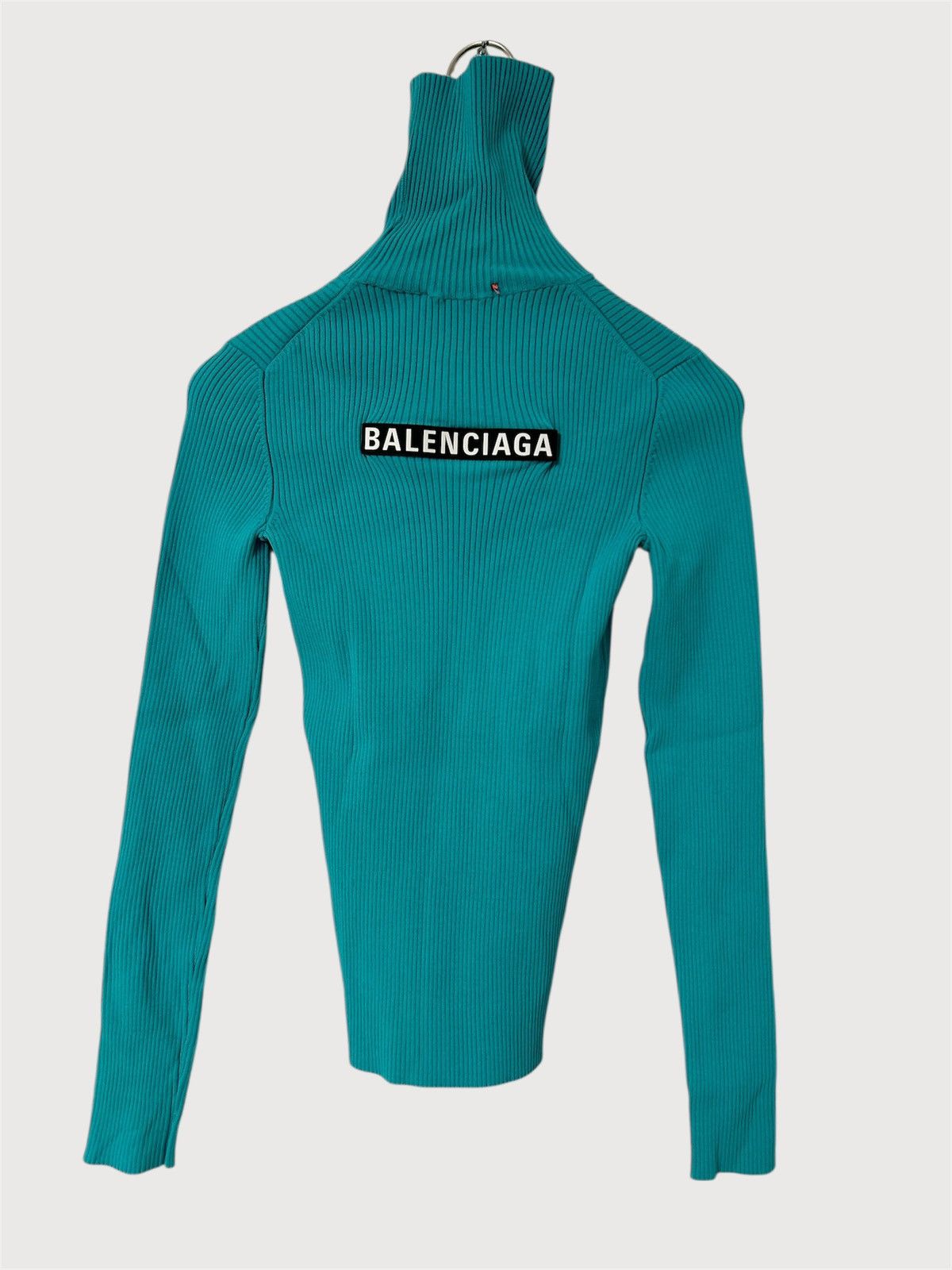 Balenciaga FW2018 Ribbed Logo Turtleneck Knit Size US XS / EU 42 / 0 - 1 Thumbnail