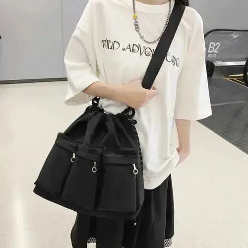 Other Fashion hip hop large bucket bag shoulder bag unisex Size ONE SIZE - 2 Thumbnail