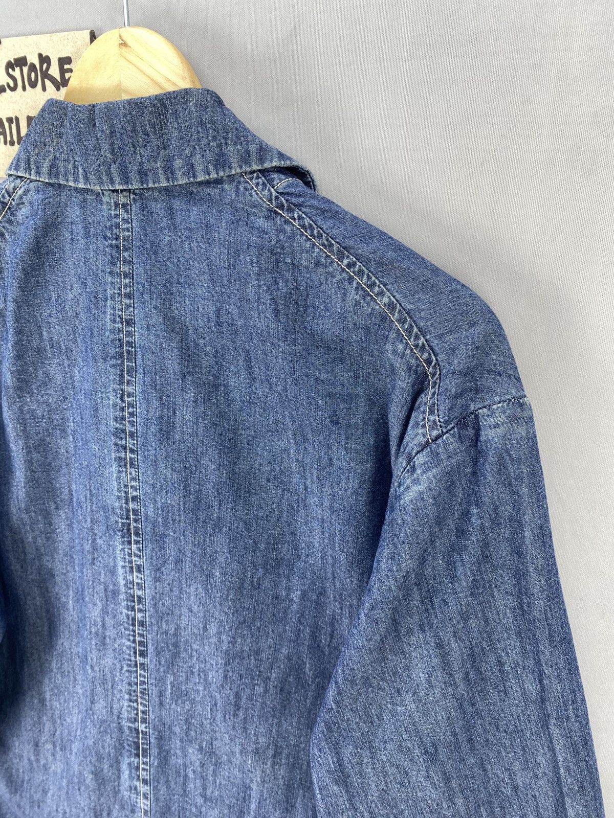 Japanese Brand Vintage IY Basics Chore Denim Jacket By Issey Miyaki Size US L / EU 52-54 / 3 - 5 Thumbnail