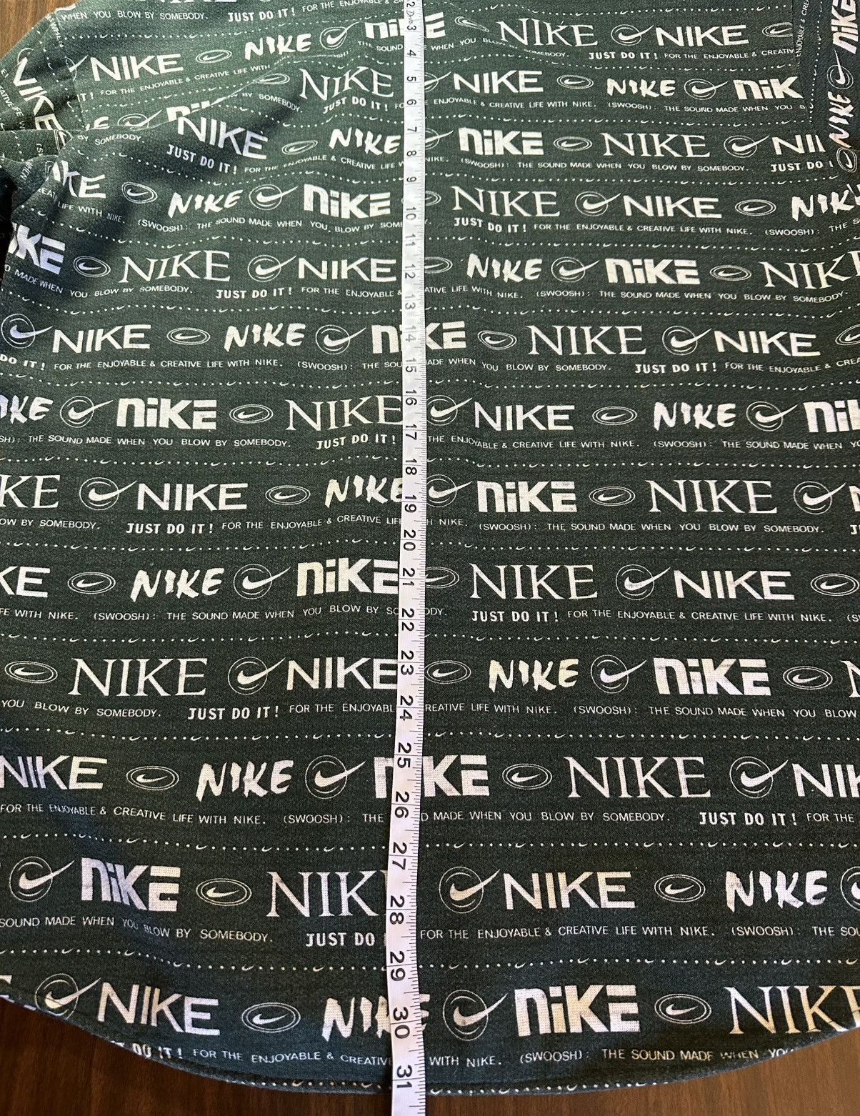 Nike GRAIL Vintage 90s Nike AOP Hoodie XL Green Size US XL / EU 56 / 4 - 10 Thumbnail