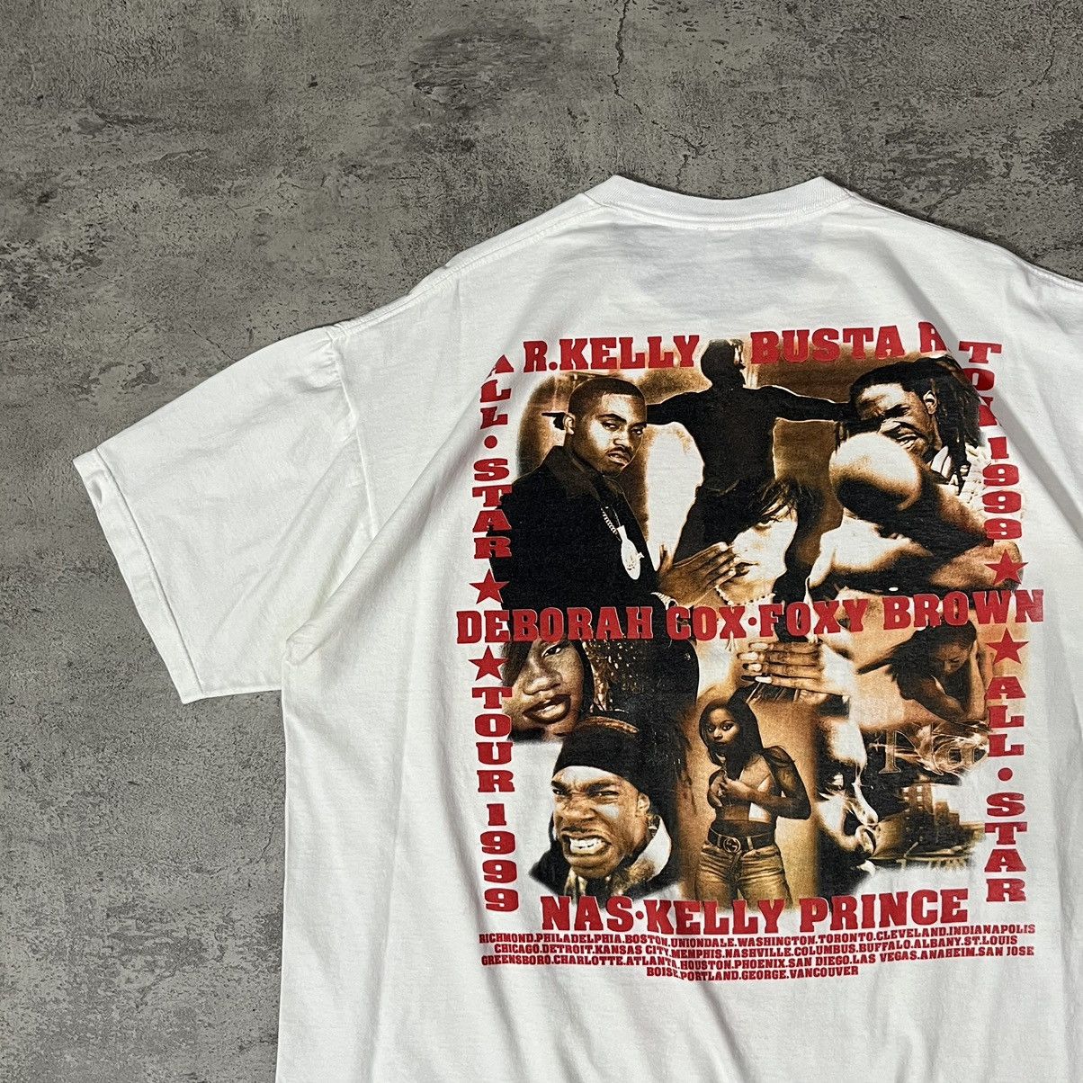 Nas × Prince × Vintage R Kelly All Star Tour 1990 Vintage Tee - White Size US XL / EU 56 / 4 - 6 Thumbnail