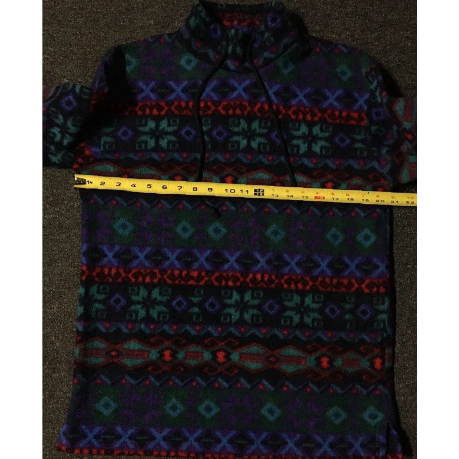 Vintage VINTAGE Aztec Fleece Mockneck Sweatshirt M 90s Blue Pullover Mens Southwestern Surf Skate Grunge USA 80s Tribal Republican? Size US M / EU 48-50 / 2 - 5 Thumbnail