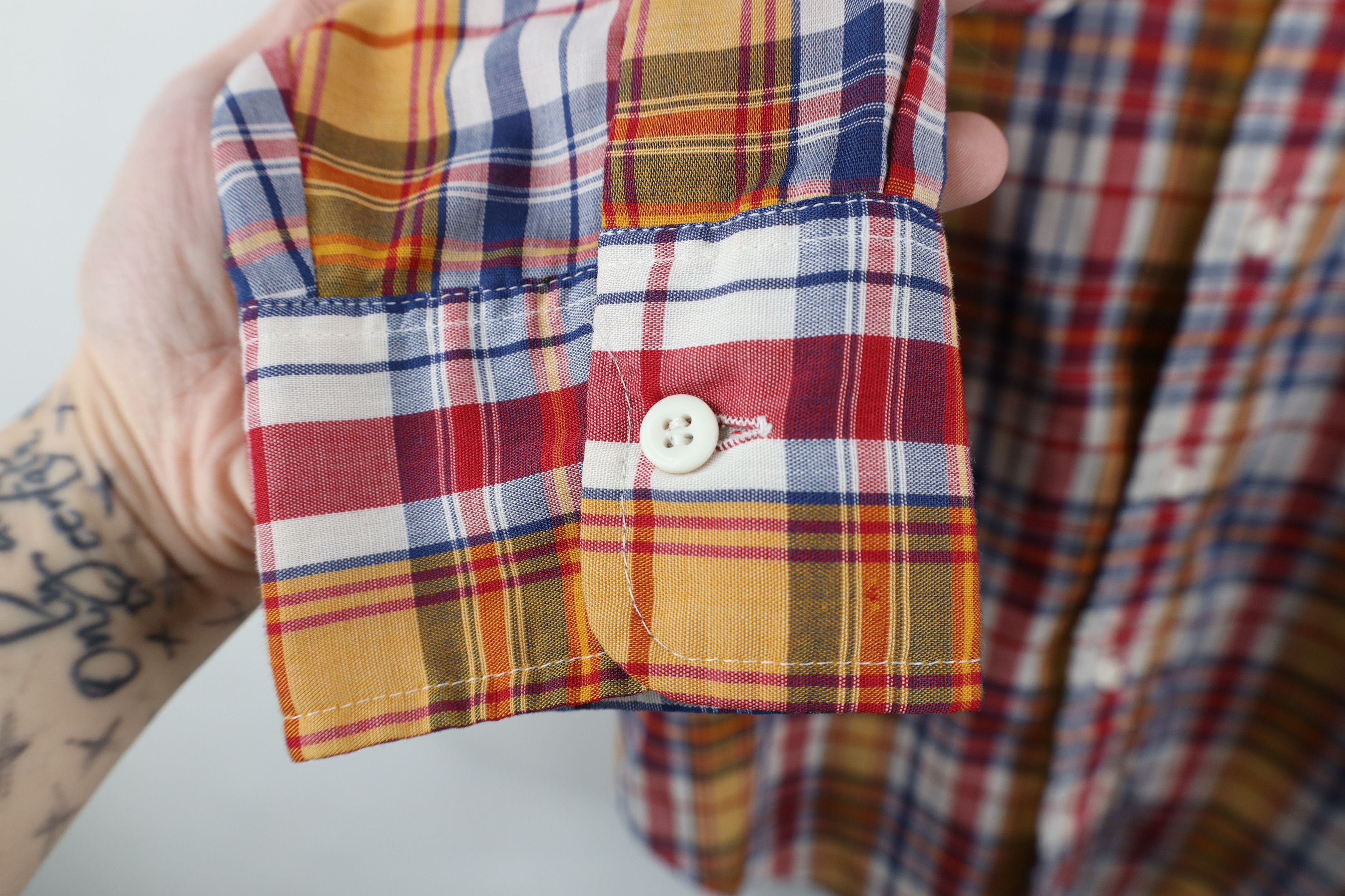 Vintage Vintage 70s Streetwear Cowboy Button Shirt Rainbow Plaid Size US L / EU 52-54 / 3 - 10 Thumbnail