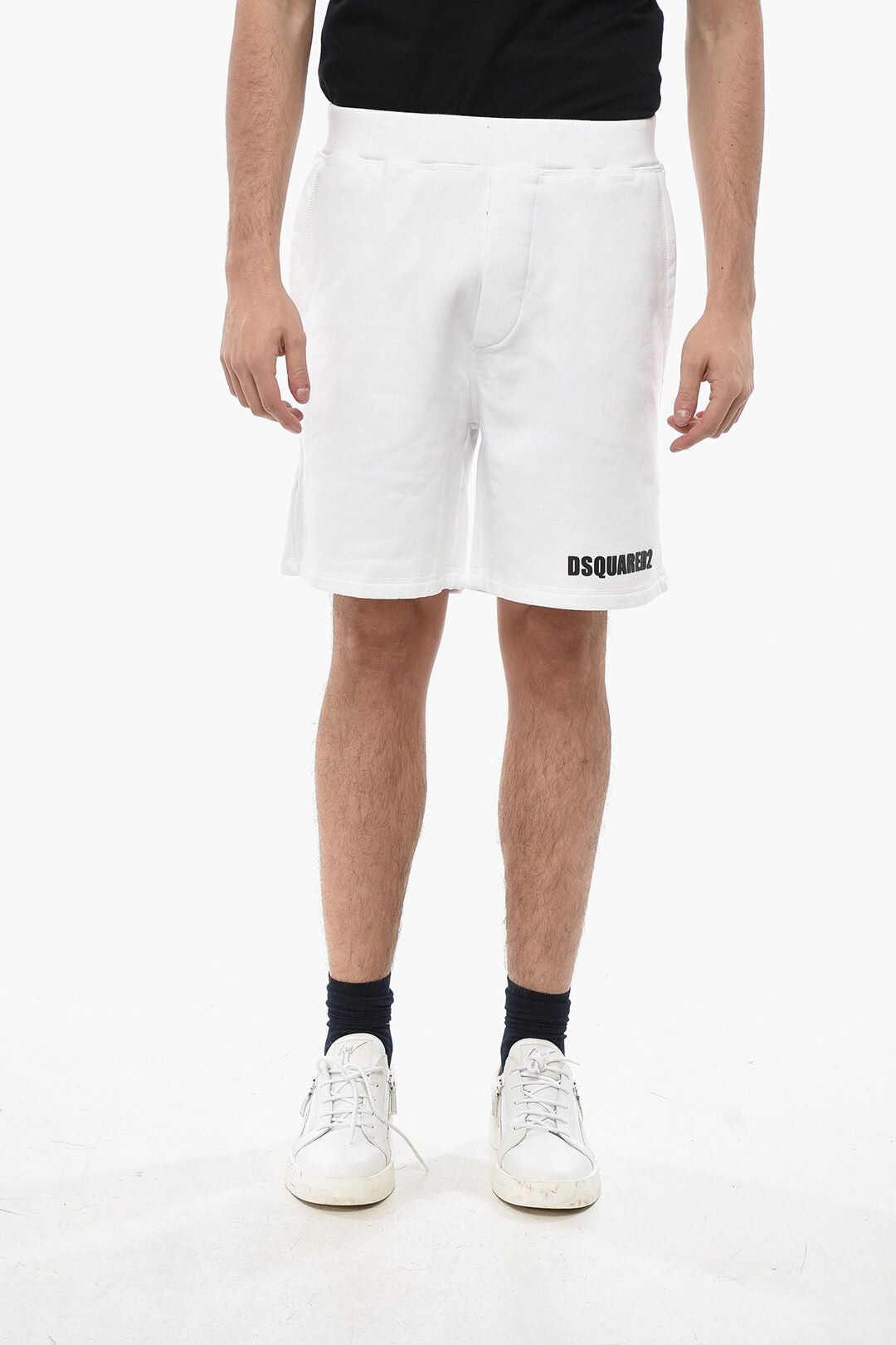 Dsquared2 Brushed Cotton Shorts with Elastic Waist Size US 28 / EU 44 - 1 Thumbnail