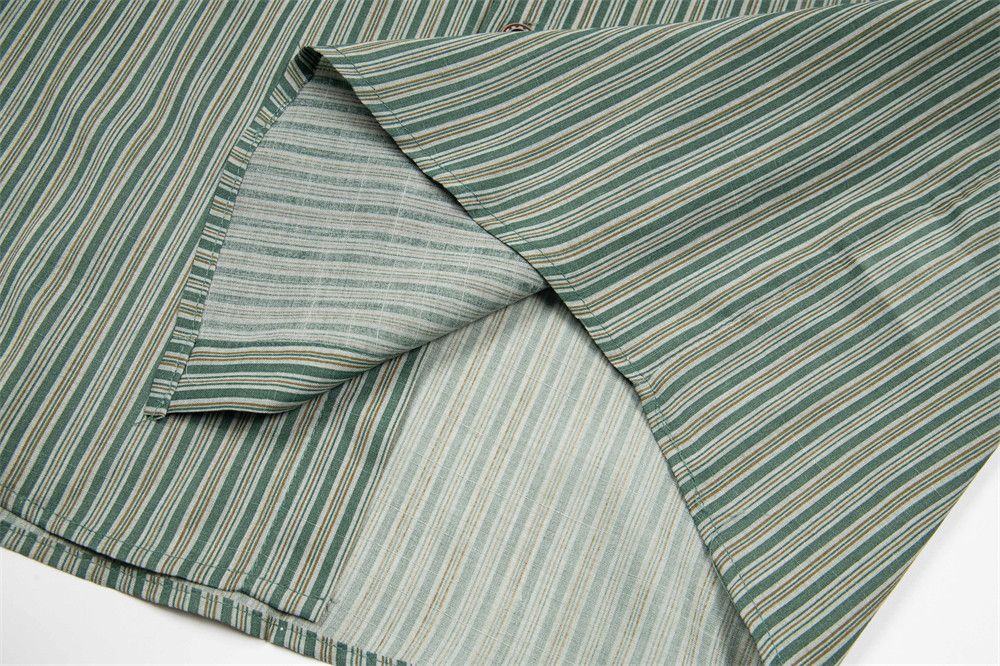 Japanese Brand × Vintage Japanese retro vertical stripes loose casual lapel shirt Size US L / EU 52-54 / 3 - 5 Thumbnail