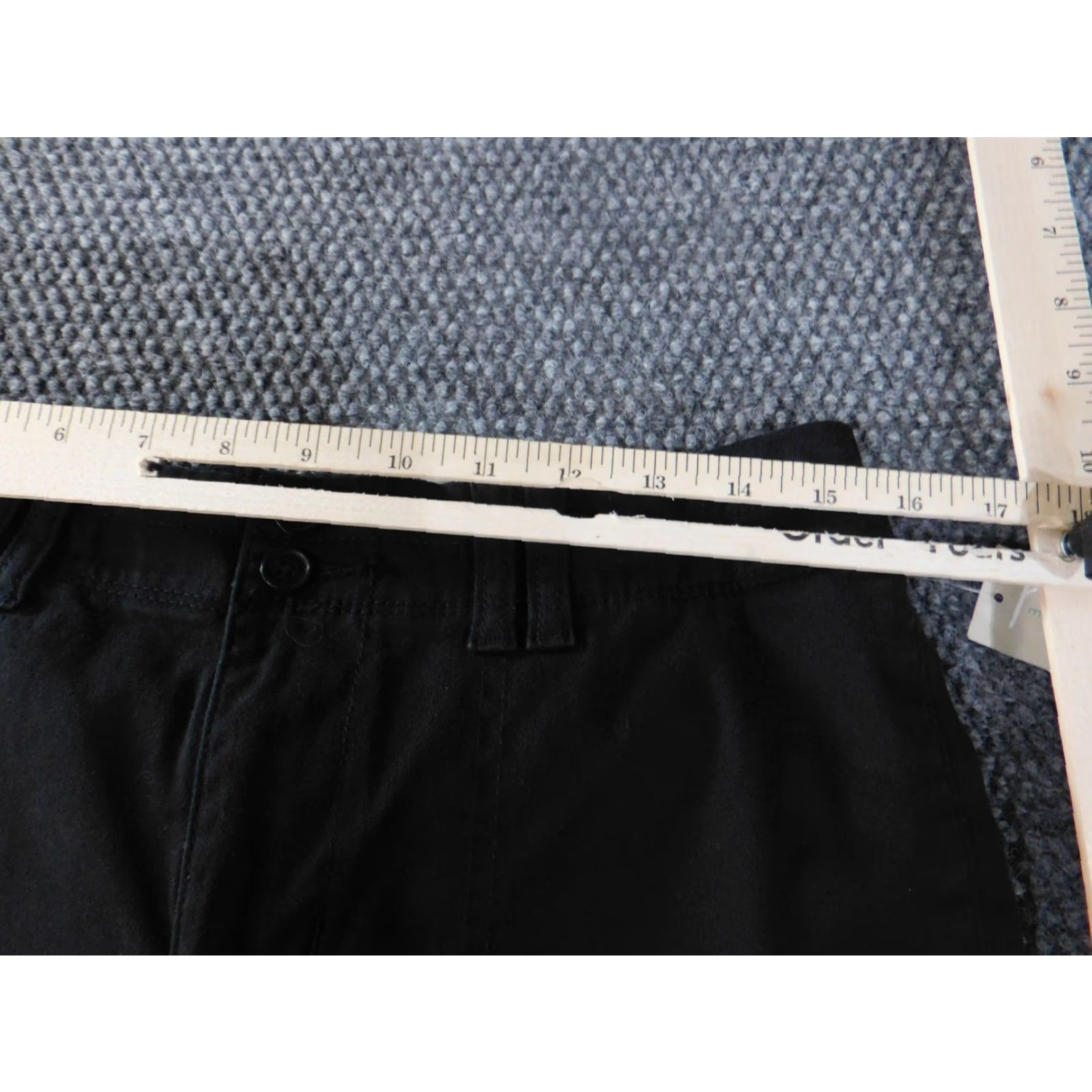 Vintage Maurices Pants 8 Cropped Black Womens Mid Rise Classic Stretch Chino Size 8 Regular Straight Inseam 25 in Pockets Size 24" / US 00 / IT 34 - 4 Thumbnail