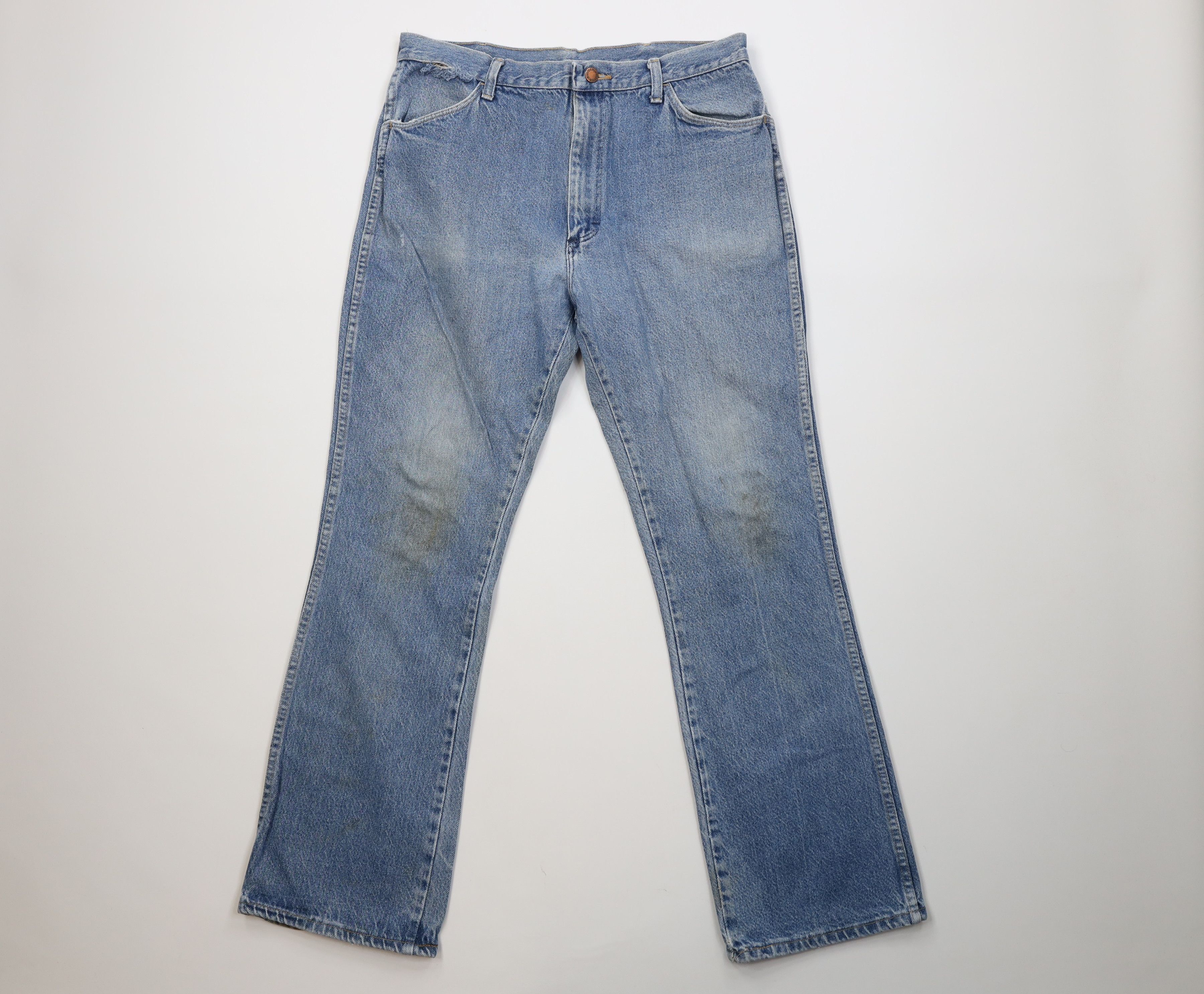 Vintage Vintage 70s 80s Streetwear Flared Bootcut Denim Jeans USA Size US 34 / EU 50 - 1 Thumbnail