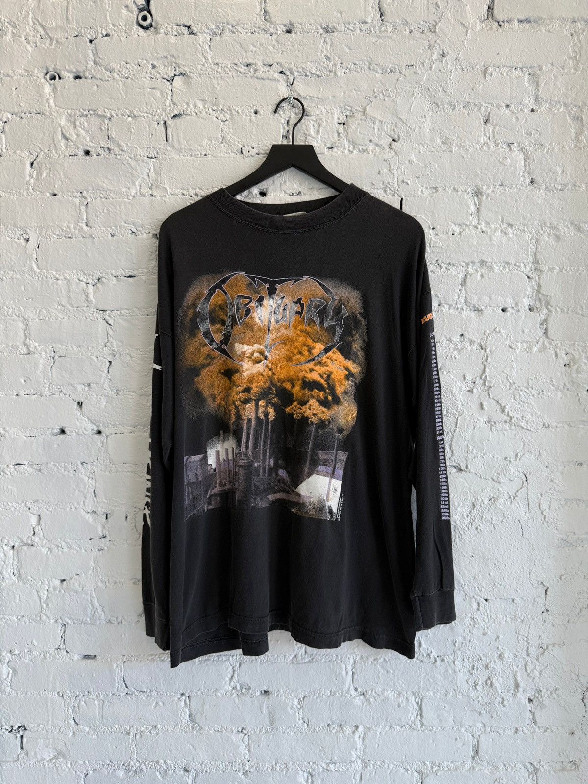 Vintage 1994 OBITUARY ‘EUROPEAN TOUR’ TEE Size US XL / EU 56 / 4 - 1 Thumbnail
