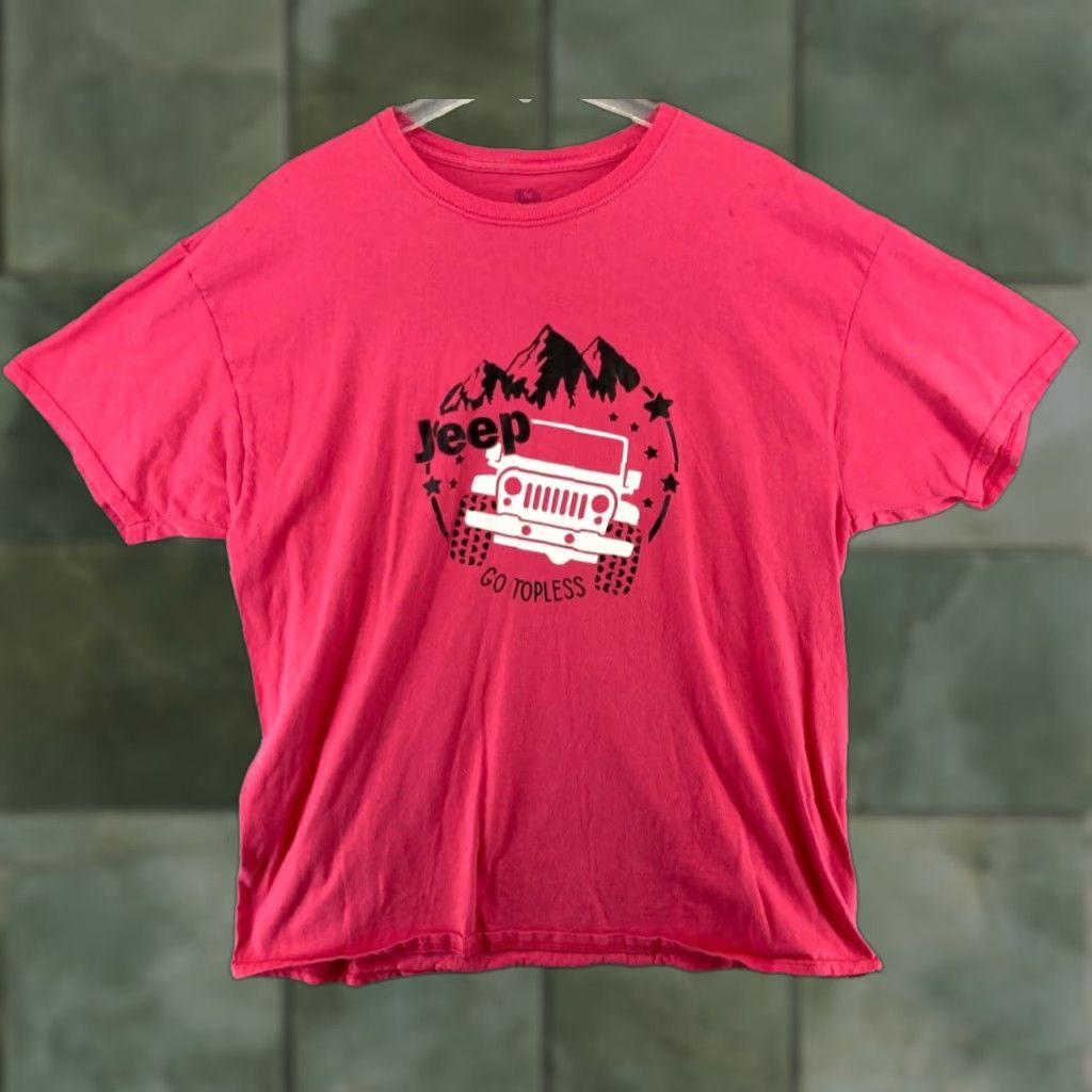 Fruit Of The Loom VINTAGE Fruit of the Loom Women's T-Shirt XL Pink Cars Casual Cotton Fall Spring Summer Size XL / US 12-14 / IT 48-50 - 1 Thumbnail