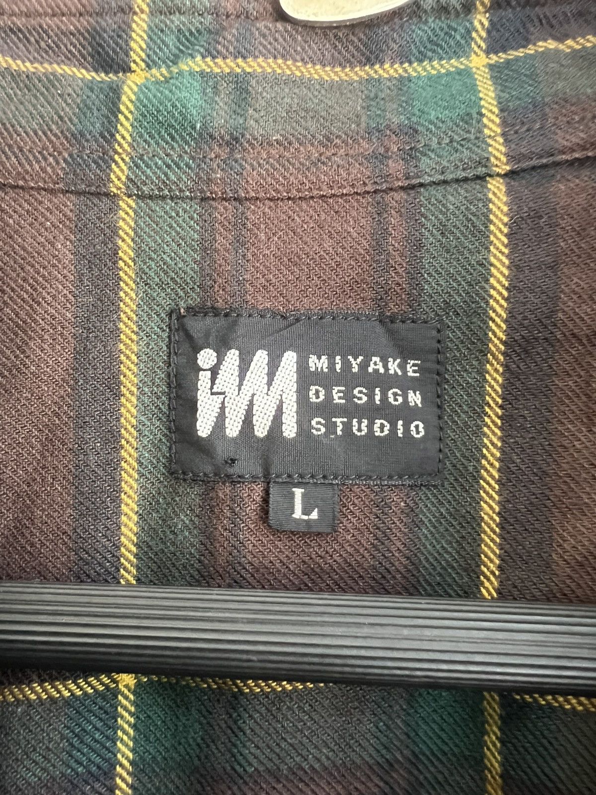 Issey Miyake 1980s Issey Miyake Men Shadow Plaid Oversized B/D Shirt Size US L / EU 52-54 / 3 - 6 Thumbnail