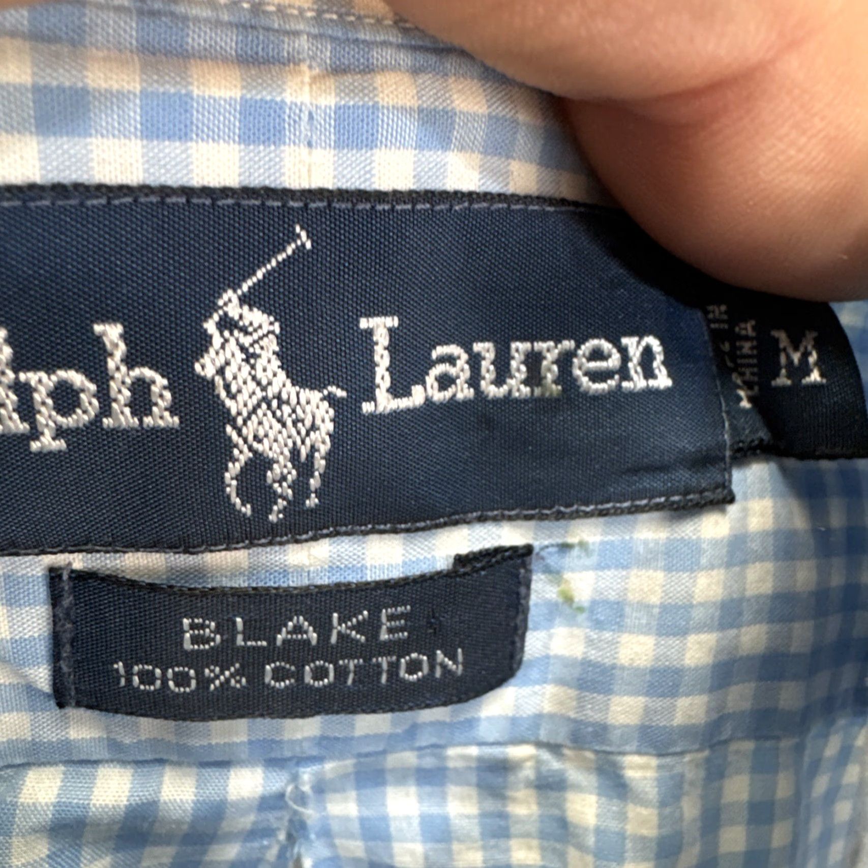 Polo Ralph Lauren Polo Ralph Lauren Shirt Mens Medium Blue Gingham Check Oxford Pony Long Sleeve Size US M / EU 48-50 / 2 - 2 Thumbnail