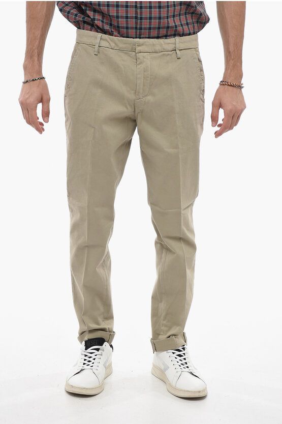 image of Dondup Slim Fit Gaubert Chino Pants in Beige, Men's (Size 36)