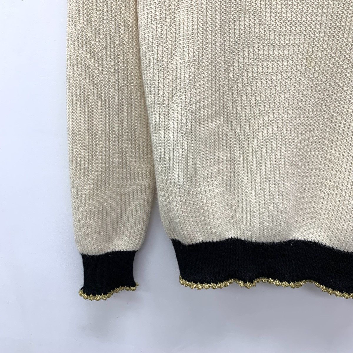 Gucci Gucci Beige Cashmere Long Sleeve Knitwear K26WX Size S / US 4 / IT 40 - 4 Thumbnail