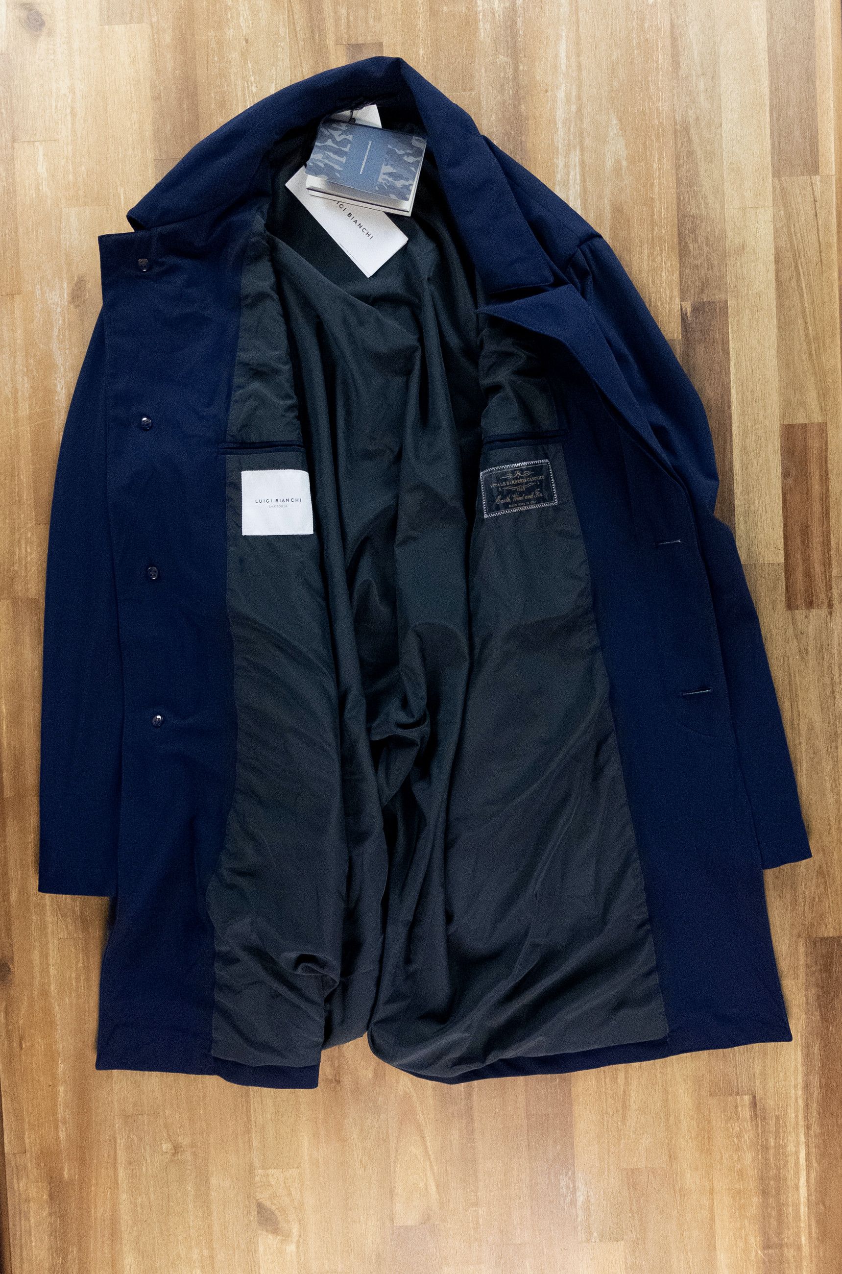 Luigi Bianchi LUIGI BIANCHI navy blue water resistant trench coat 3XL Size US XXL / EU 58 / 5 - 8 Thumbnail