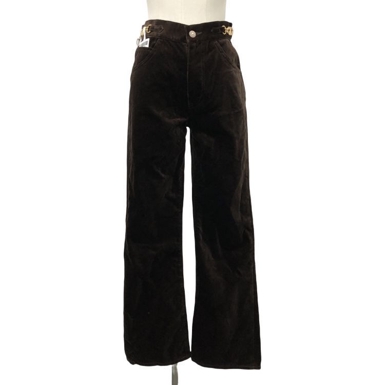 Celine Celine Triomphe Logo Velvet Pants Size 27 Size 27" / US 4 / IT 40 - 1 Thumbnail