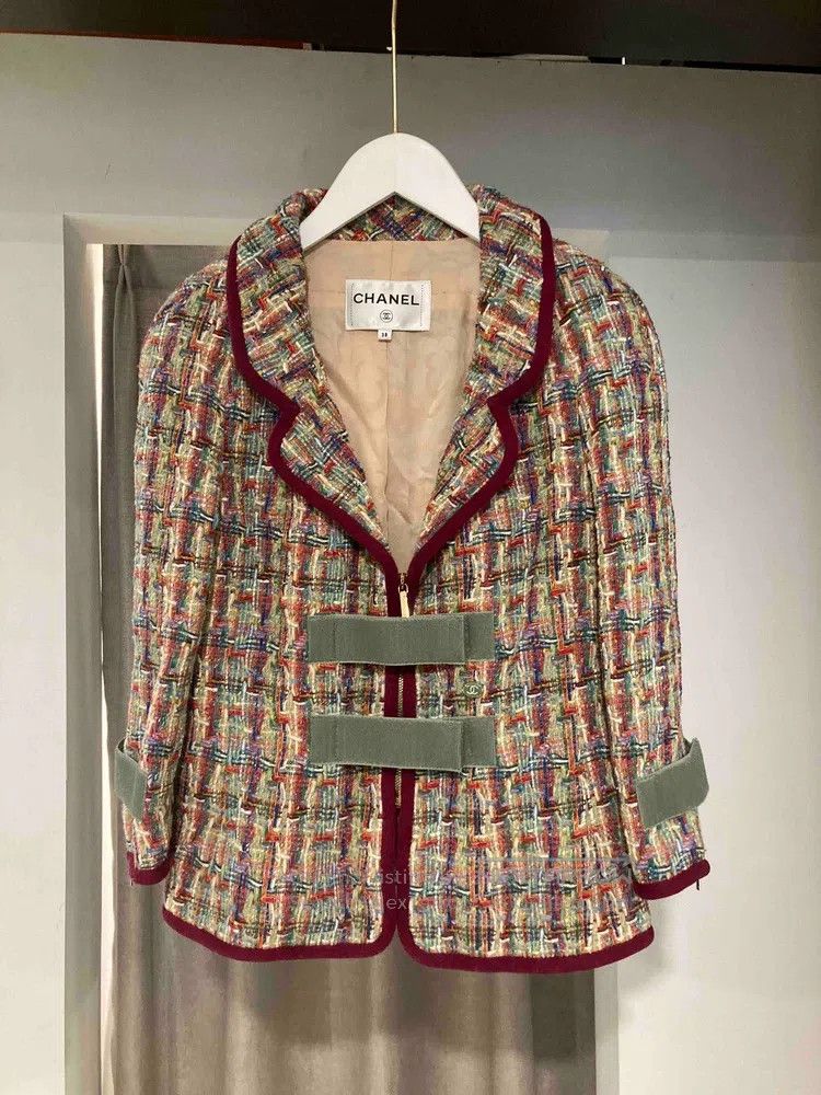 Chanel Chanel Data centre colour plaid Velcro zipper jacket Size XS / US 0-2 / IT 36-38 - 5 Thumbnail