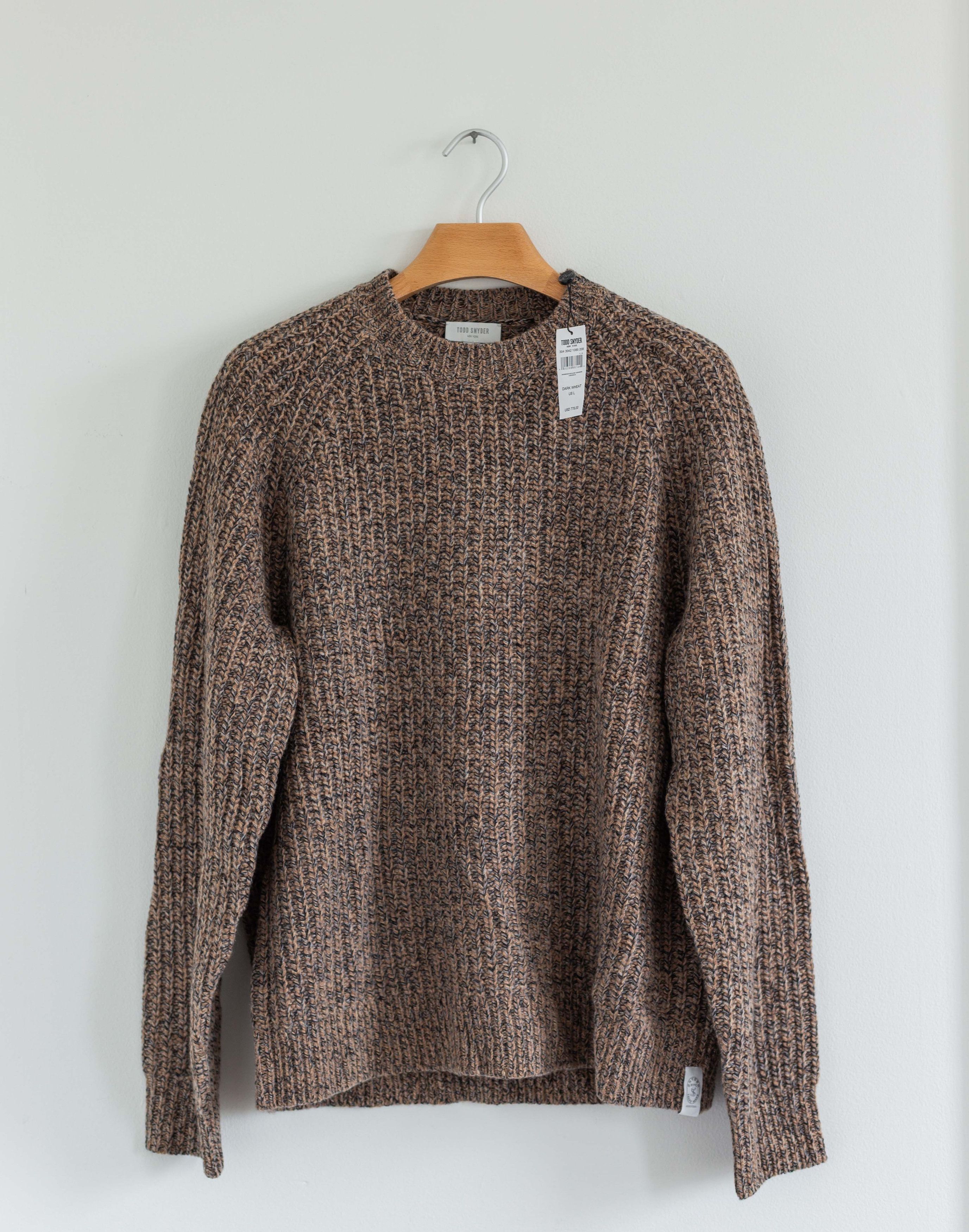 Todd Snyder NWT Todd Snyder Mouline Cashmere Crewneck | Dark Wheat Size US L / EU 52-54 / 3 - 1 Thumbnail