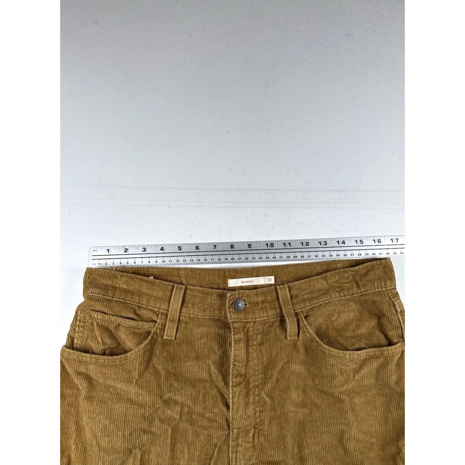 Levi's Levi's Women's 94 Baggy Dark Tan Corduroy Pants - Size 30x32 Size 30" / US 8 / IT 44 - 4 Thumbnail