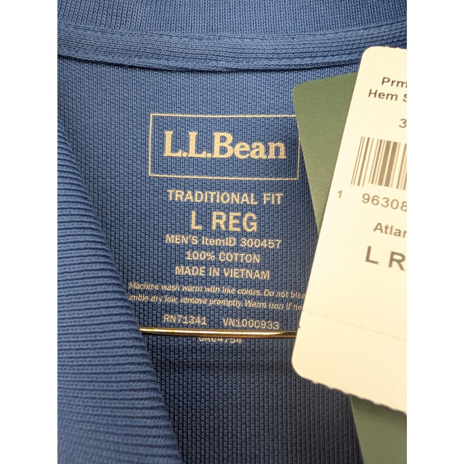 L.L. Bean NWT Men's Premium Double L Polo in Atlantic Blue size Large Size US L / EU 52-54 / 3 - 5 Thumbnail