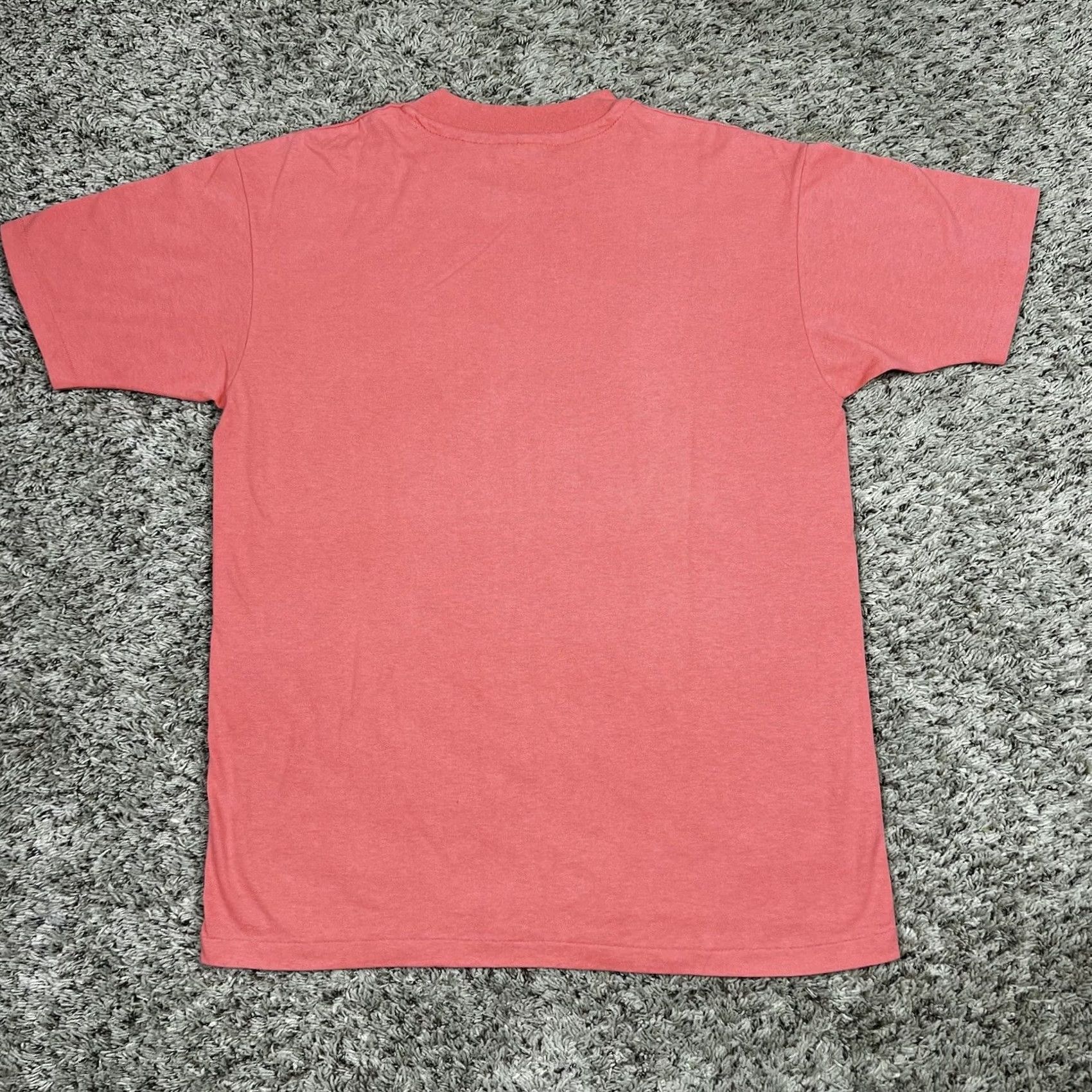 Hanes VINTAGE Hanes T-Shirt Salmon 90s Single Stitch Adult Medium Cotton Crew Neck Short Sleeve Unisex Size US M / EU 48-50 / 2 - 3 Thumbnail