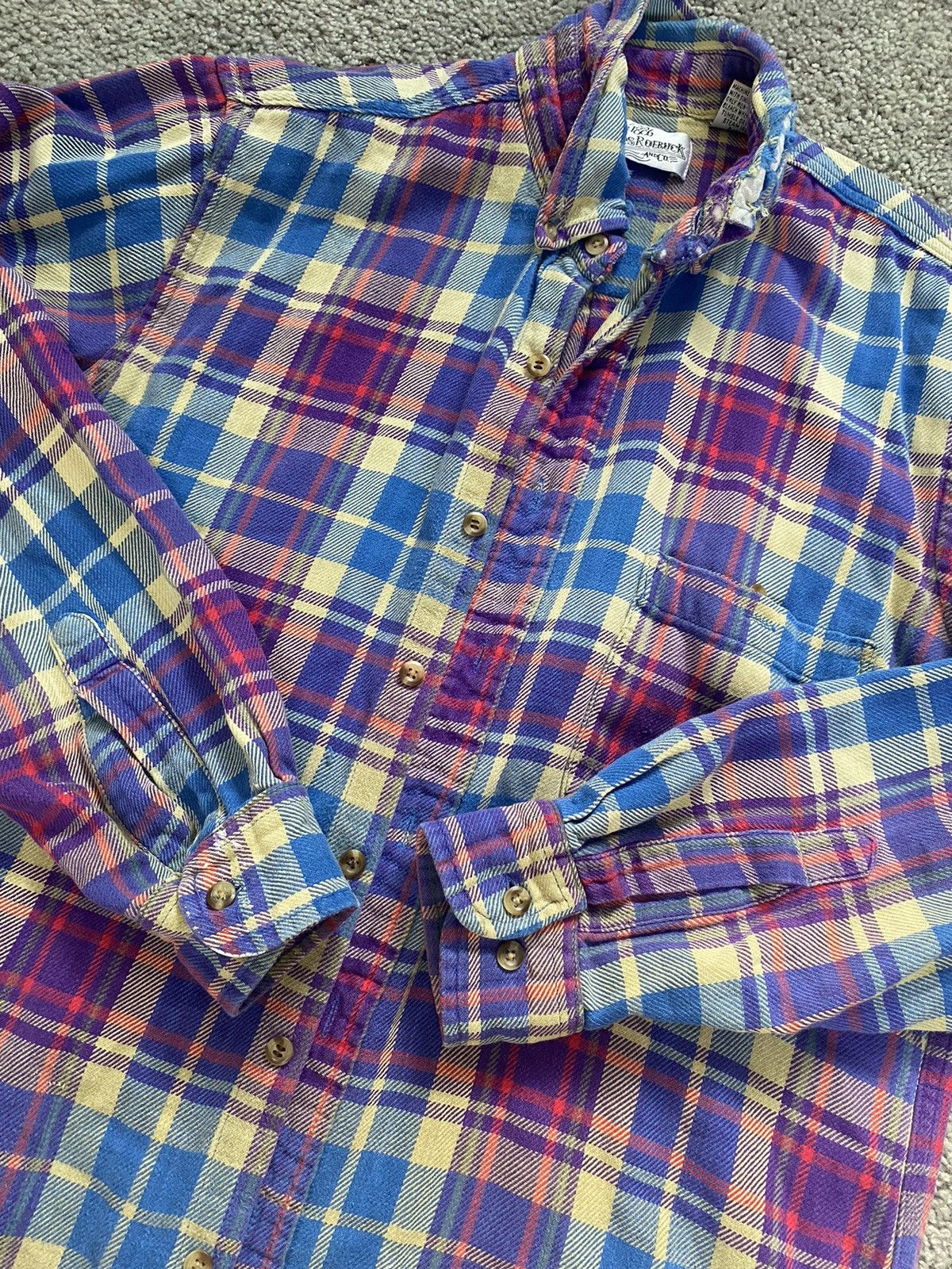 Flannel × Japanese Brand × Vintage Vintage Distressed Cropped Flannel Shirt Size US M / EU 48-50 / 2 - 7 Thumbnail