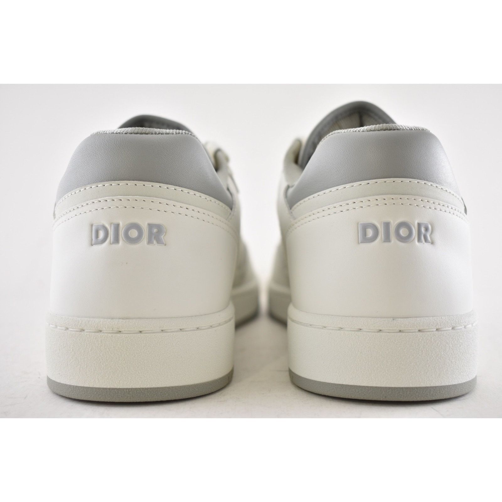 Dior Dior Mens B27 White Grey Leather Low Top Sneakers 44 11 Size US 11 / EU 44 - 12 Thumbnail