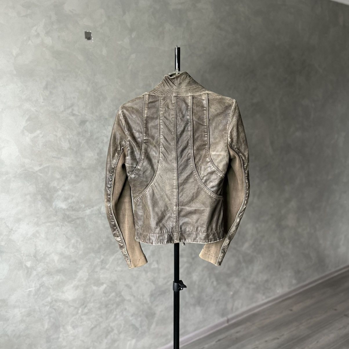 Allsaints Allsaints Faded Asymmetric Rick Owens Vibe Leather Jacket Size S / US 4 / IT 40 - 11 Thumbnail