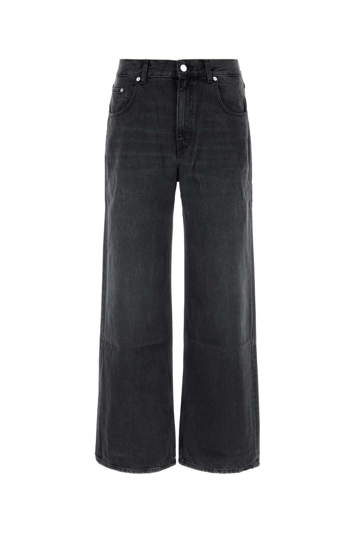 Sefr Black Denim Wide-Leg Jeans Size US 30 / EU 46 - 1 Thumbnail
