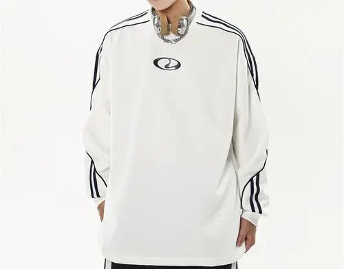 Other Harada x Jingu y2k Style Striped White Long Sleeve T Shirt Size US L / EU 52-54 / 3 - 1 Thumbnail